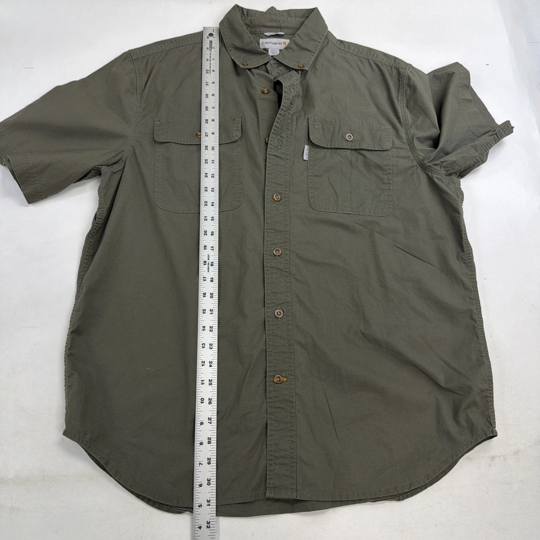 Carhartt Short Sleeve Button Up Shirt Size Large