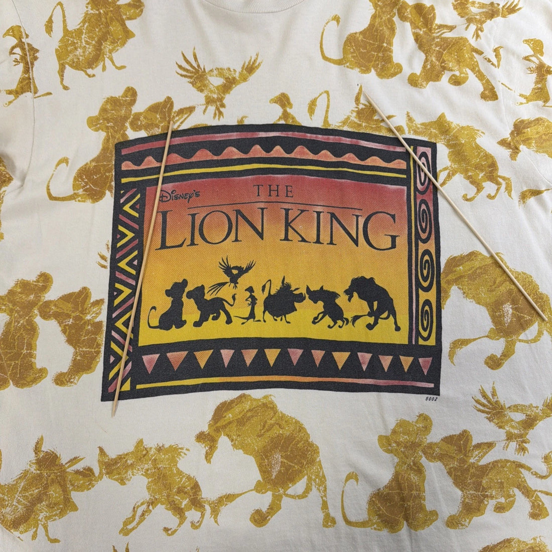 Vintage Lion King Disney T-Shirt OSFA All Over Print Movie Promo 90s