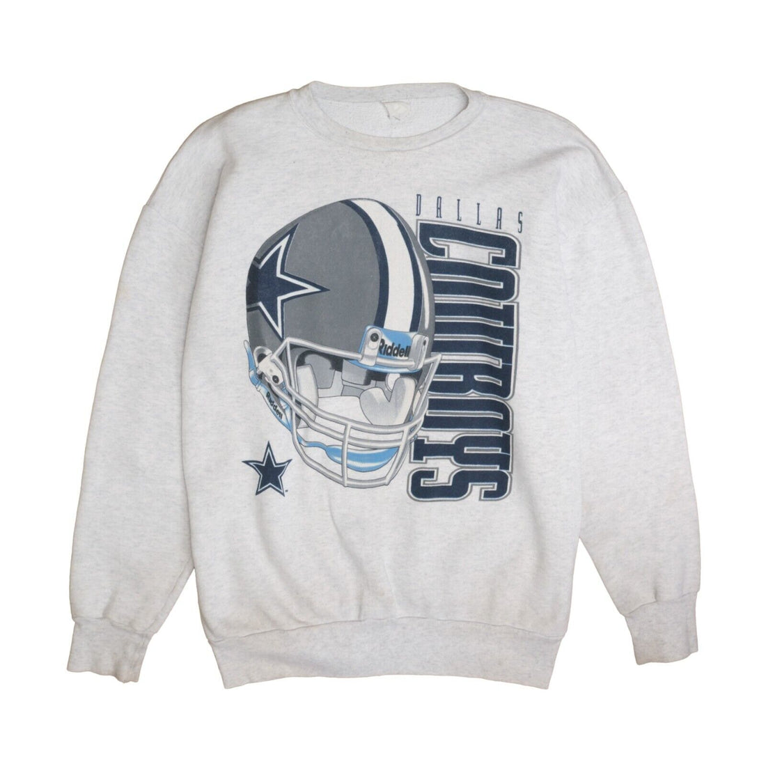 Vintage Dallas Cowboys Helmet Sweatshirt Crewneck Size Large 90s NFL