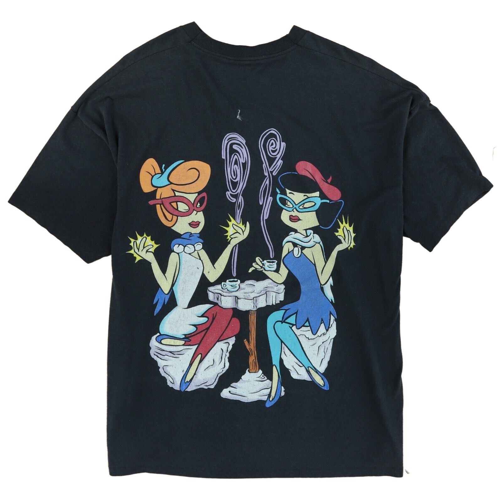 Vintage The Flintstones T-Shirt Size XL Double Sided TV Promo