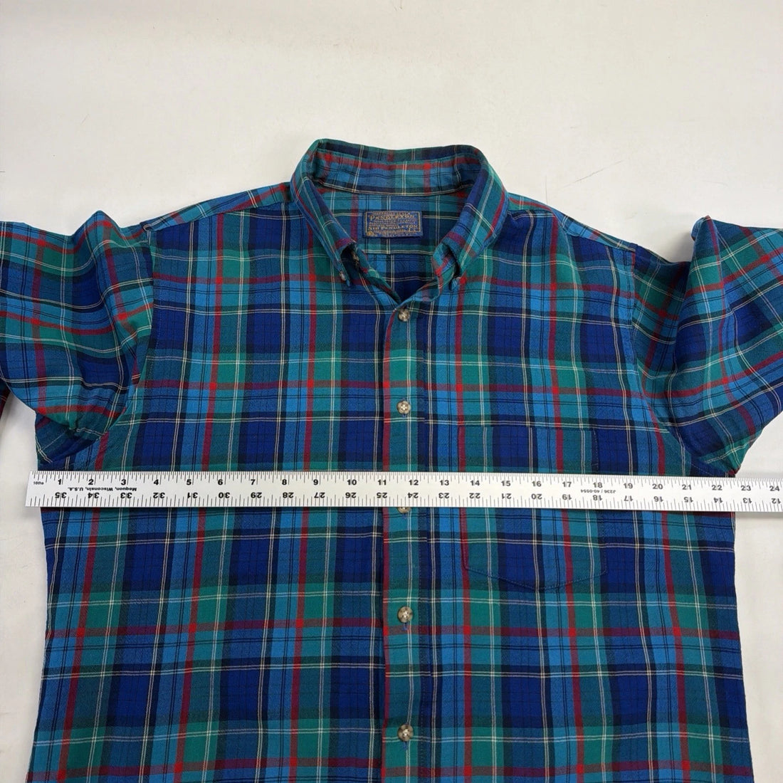 Vintage Pendleton Wool Fireside Button Up Shirt Size Large Plaid
