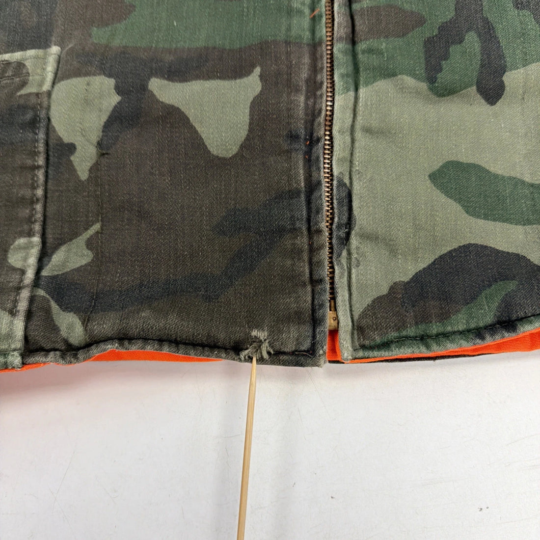 Vintage Hunting Camo Vest Jacket Size XL Reversible 50s 60s