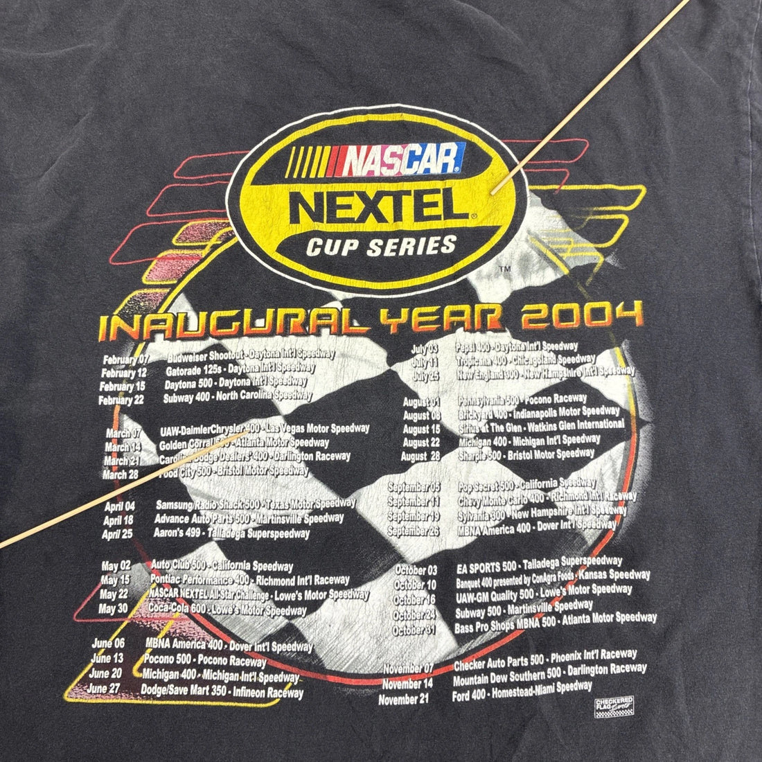 Vintage NASCAR Inaugural Year Racing T-Shirt Size XL 2004