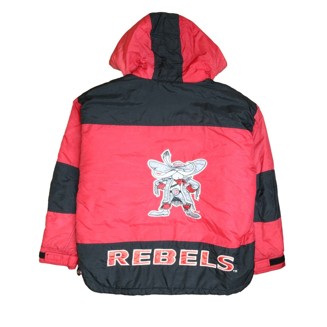 Vintage UNLV Runnin' Rebels Puffer Jacket Size Medium Red Insulated 90s NCAA