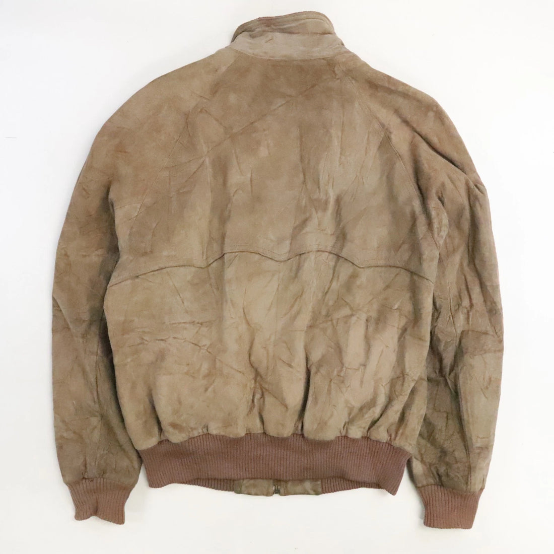 Vintage Abercrombie & Fitch Leather Suede Bomber Jacket Size Large Brown