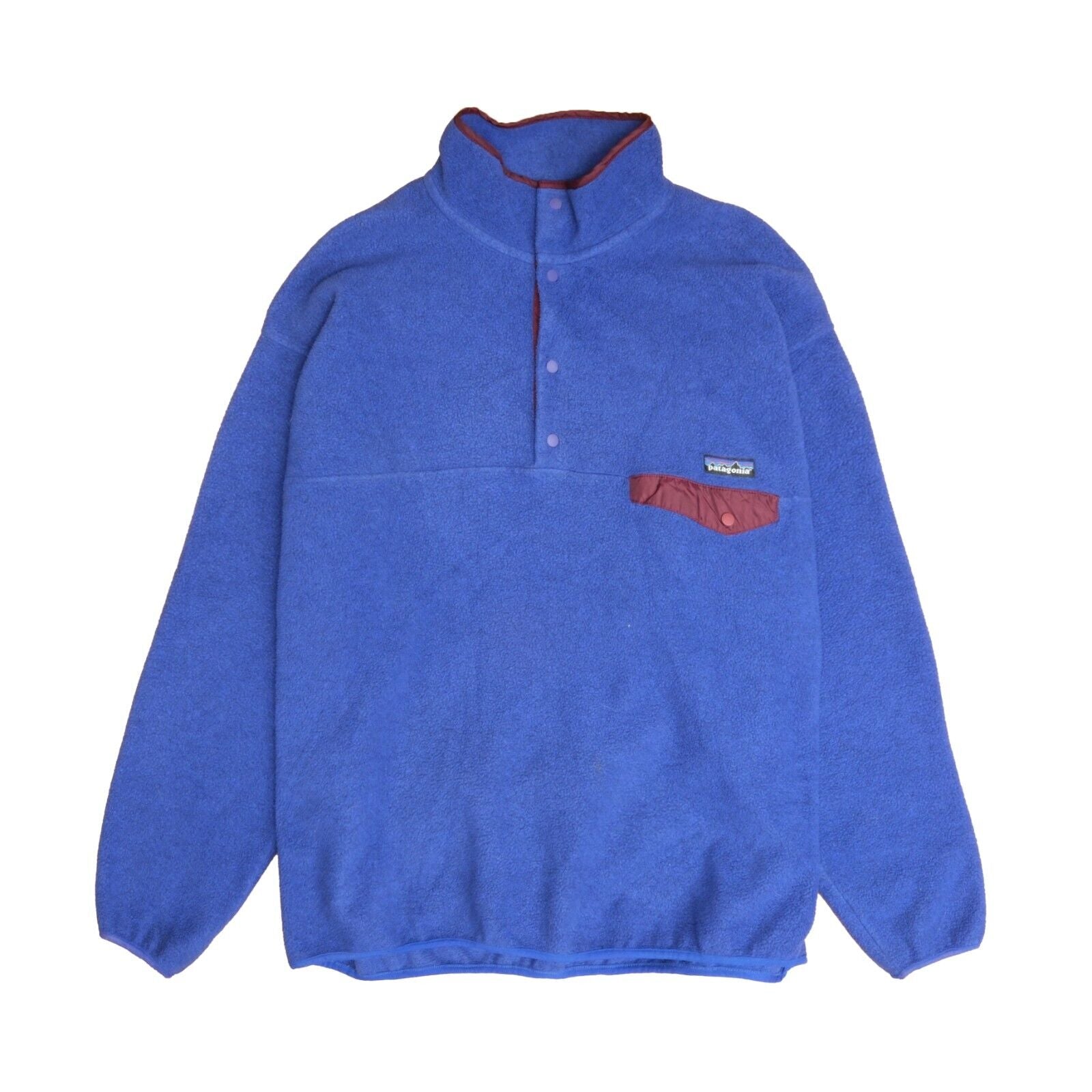 Vintage Patagonia Synchilla Snap-T Fleece Jacket XL Blue Pullover