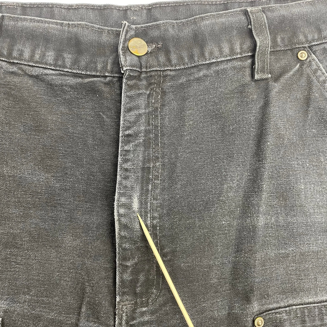 Carhartt Double Knee Canvas Carpenter Work Pants Size 38 X 30 Black