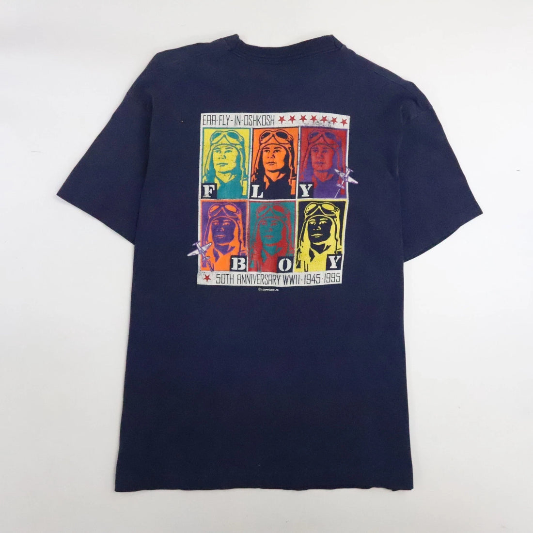 Vintage Flyboy 50th Anniversary WWII T-Shirt Size XL 90s