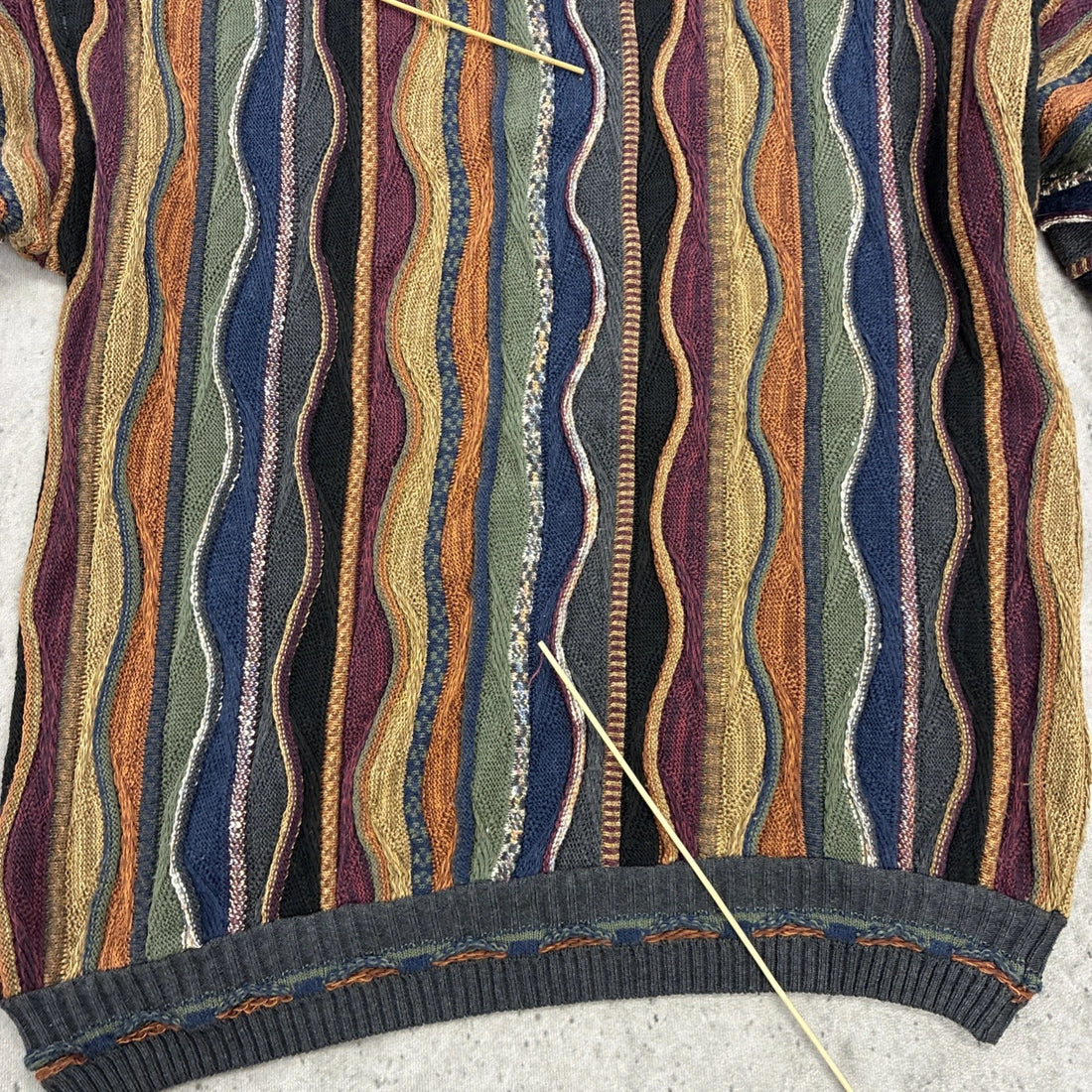 Italian Sweater Co. 3D Knit Crewneck Sweater Size Large