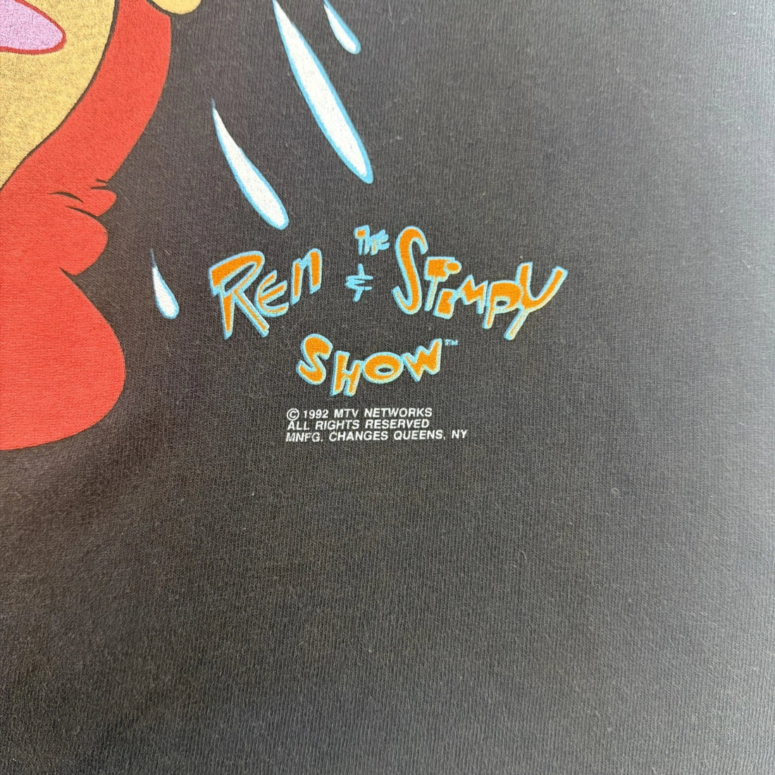 Vintage Ren & Stimpy Nicktoons Nickelodeon T-Shirt Size Medium Cartoon 90s
