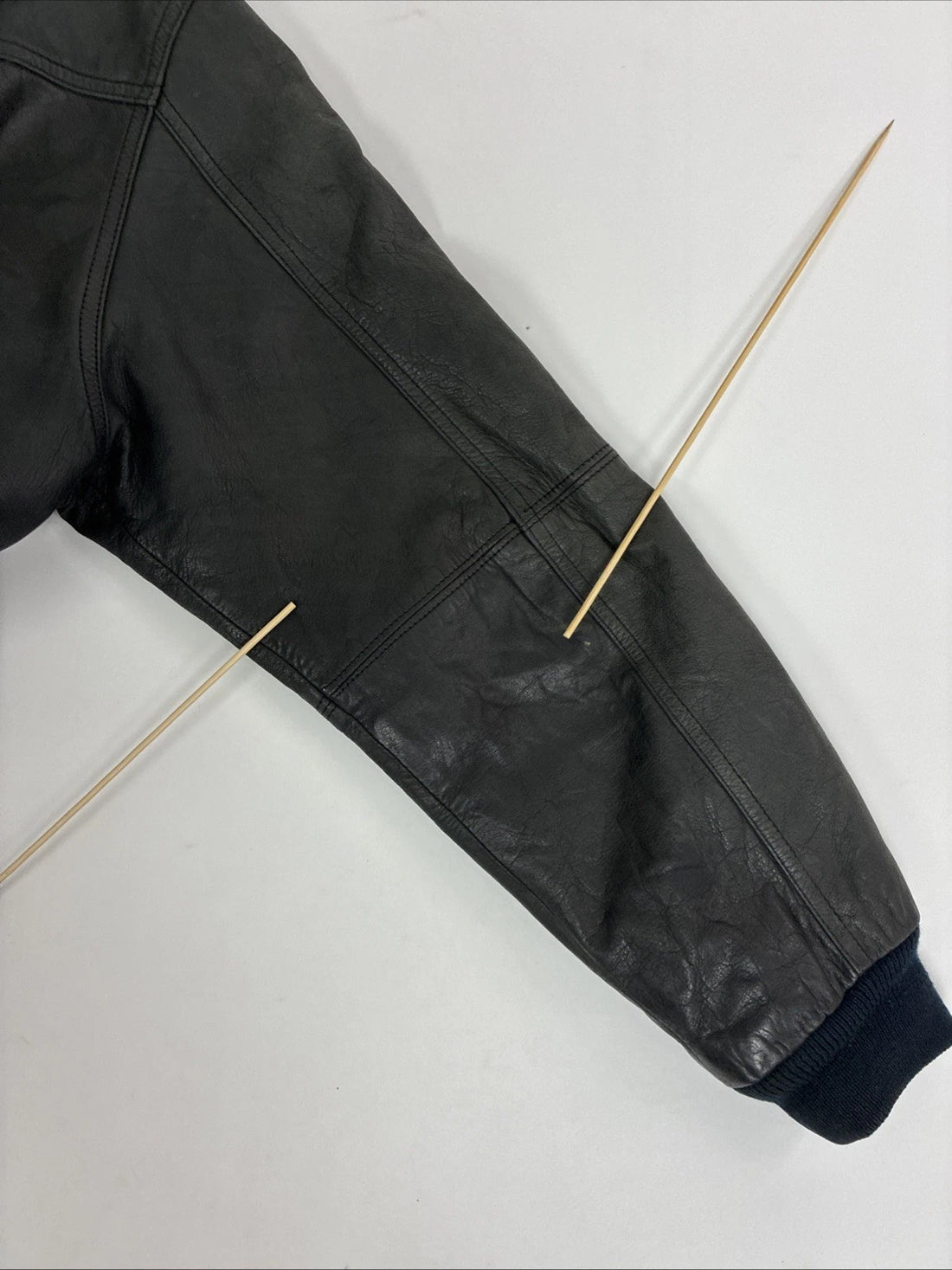 Vintage St. John's Bay Leather Bomber Jacket Size Medium