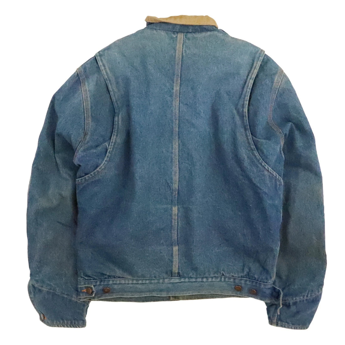 Denim Jacket Size Medium Plaid Lined Corduroy Collar