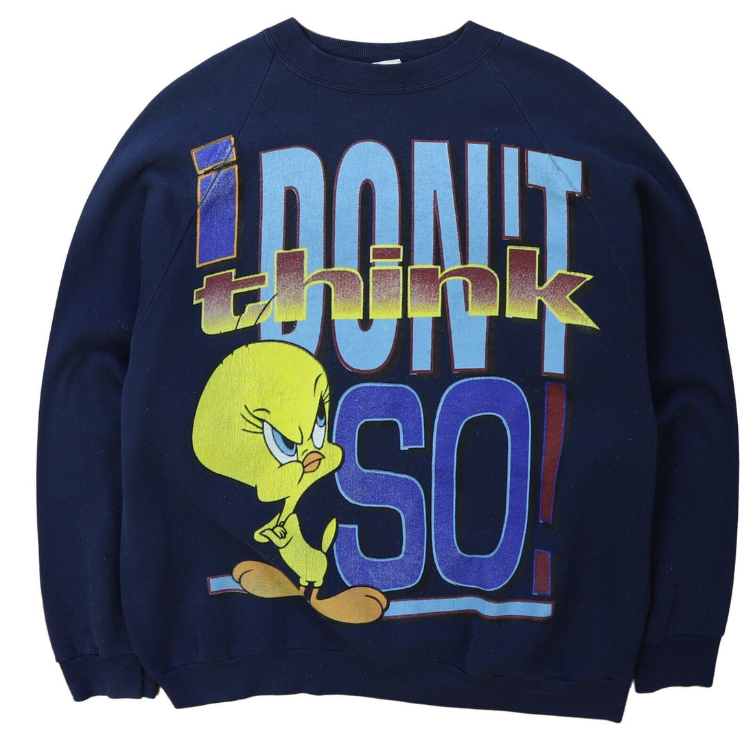Vintage Tweety Bird I Don't Think So Looney Tunes Sweatshirt Size XL 1997 90s