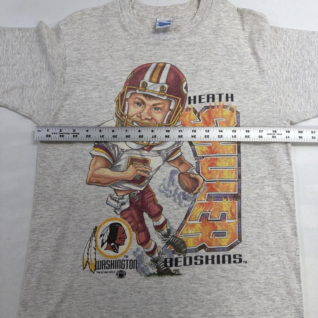 Vintage Washington Redskins Heath Shuler Caricature T-Shirt Size Medium 90s NFL
