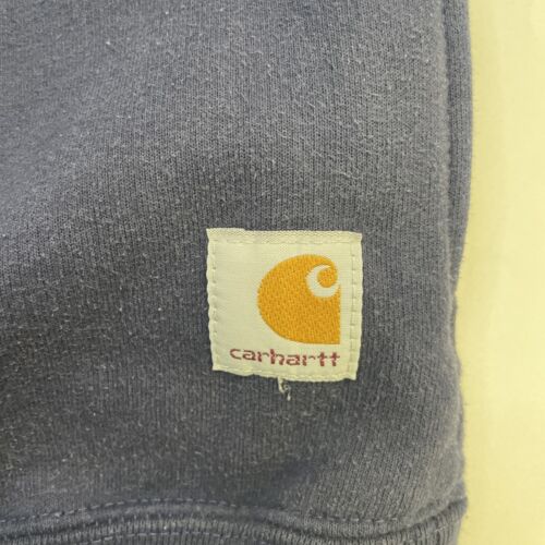 Vintage Carhartt Crewneck Sweatshirt Size 2XL Tall Blue Thermal Lined