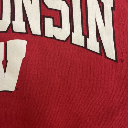 Vintage Wisconsin Badgers Russell Athletic Sweatshirt Hoodie Medium 90s NCAA