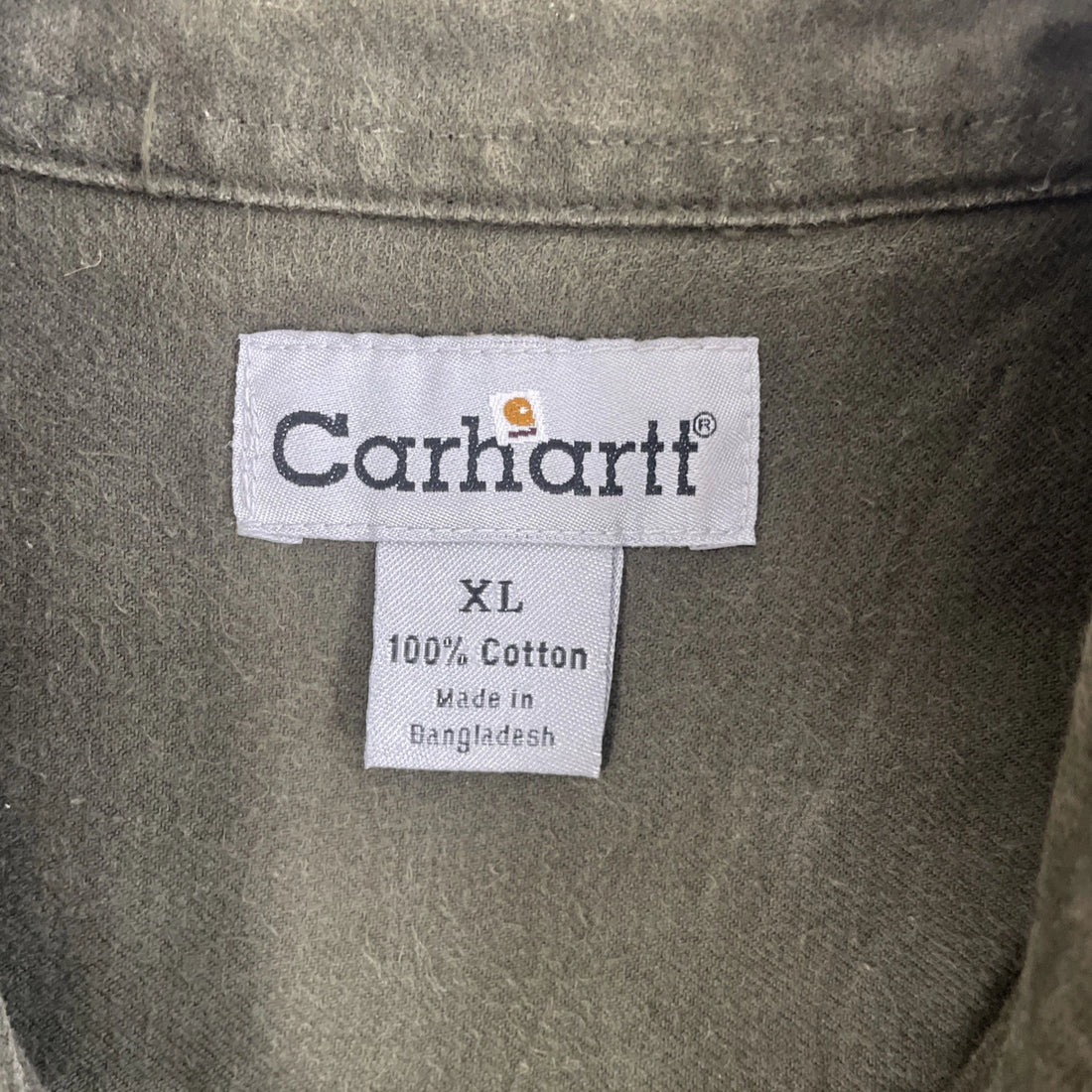 Carhartt Button Up Shirt Size XL Green