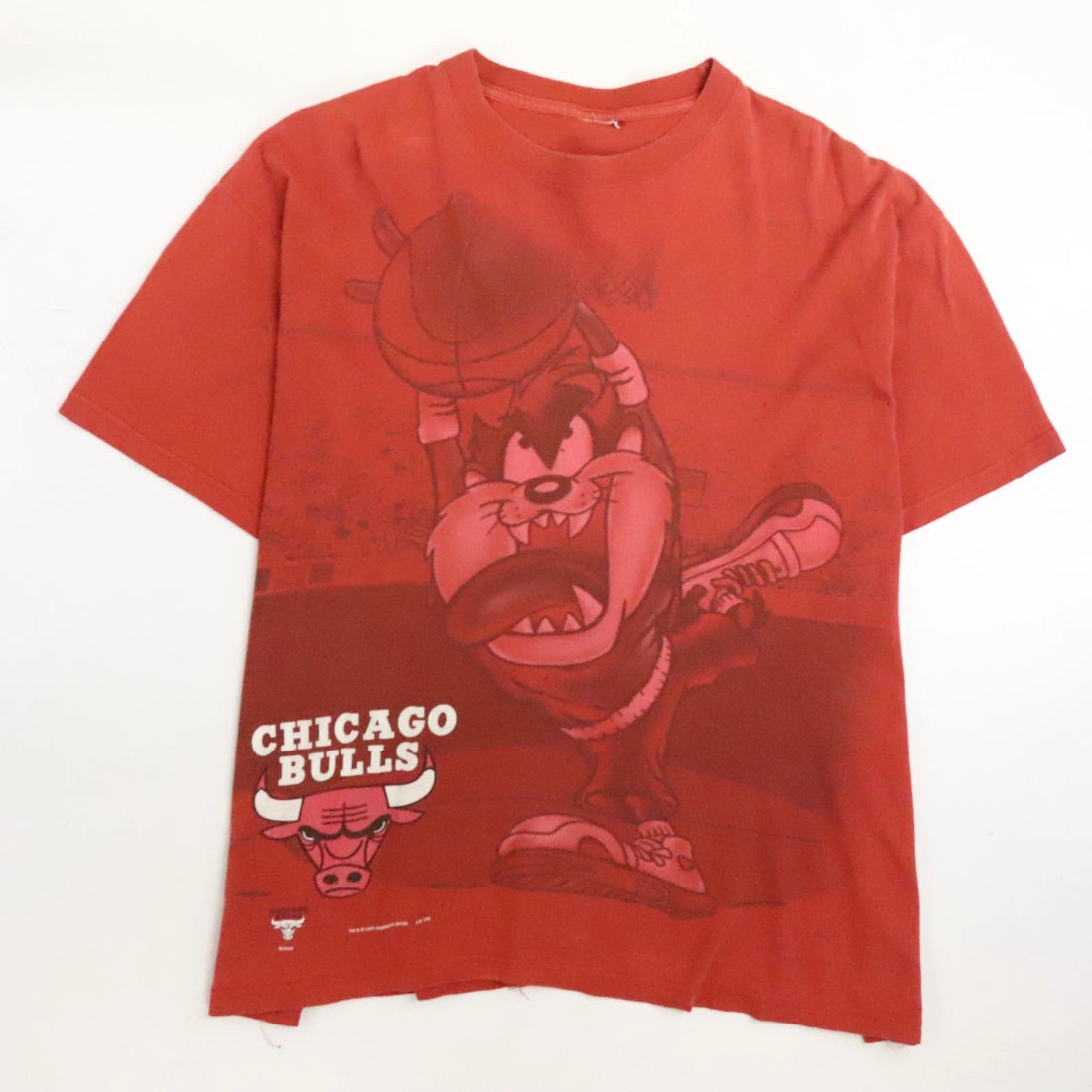 Vintage Taz Chicago Bulls T-Shirt Size XL 1996 90s NBA