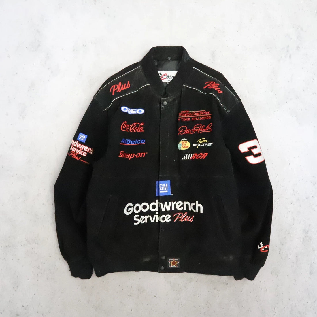 Vintage Dale Earnhardt Goodwrench Leather Suede Racing Jacket 2XL JH Design