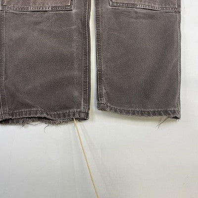 Vintage Carhart Canvas Carpenter Double Knee Work Pants Size 38 X 34 Brown