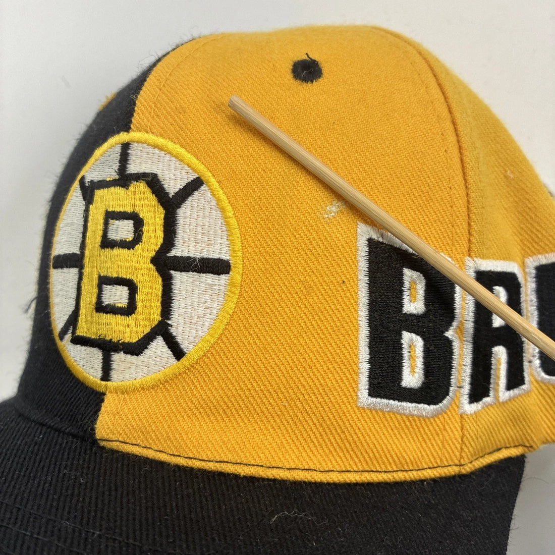 Boston Bruins Split Two Tone Wool Snapback Hat Cap OSFA NHL