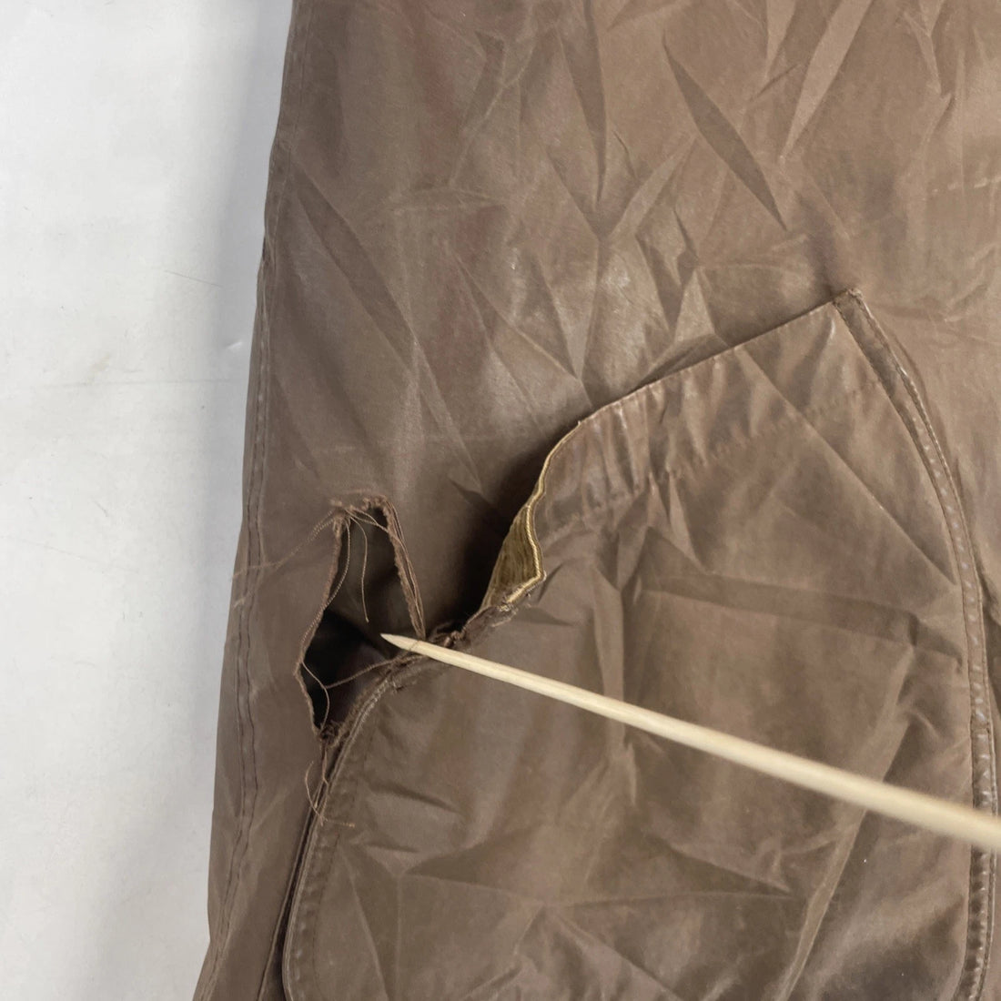 L.L. Bean Waxed Barn Chore Coat Work Jacket Size Large Brown