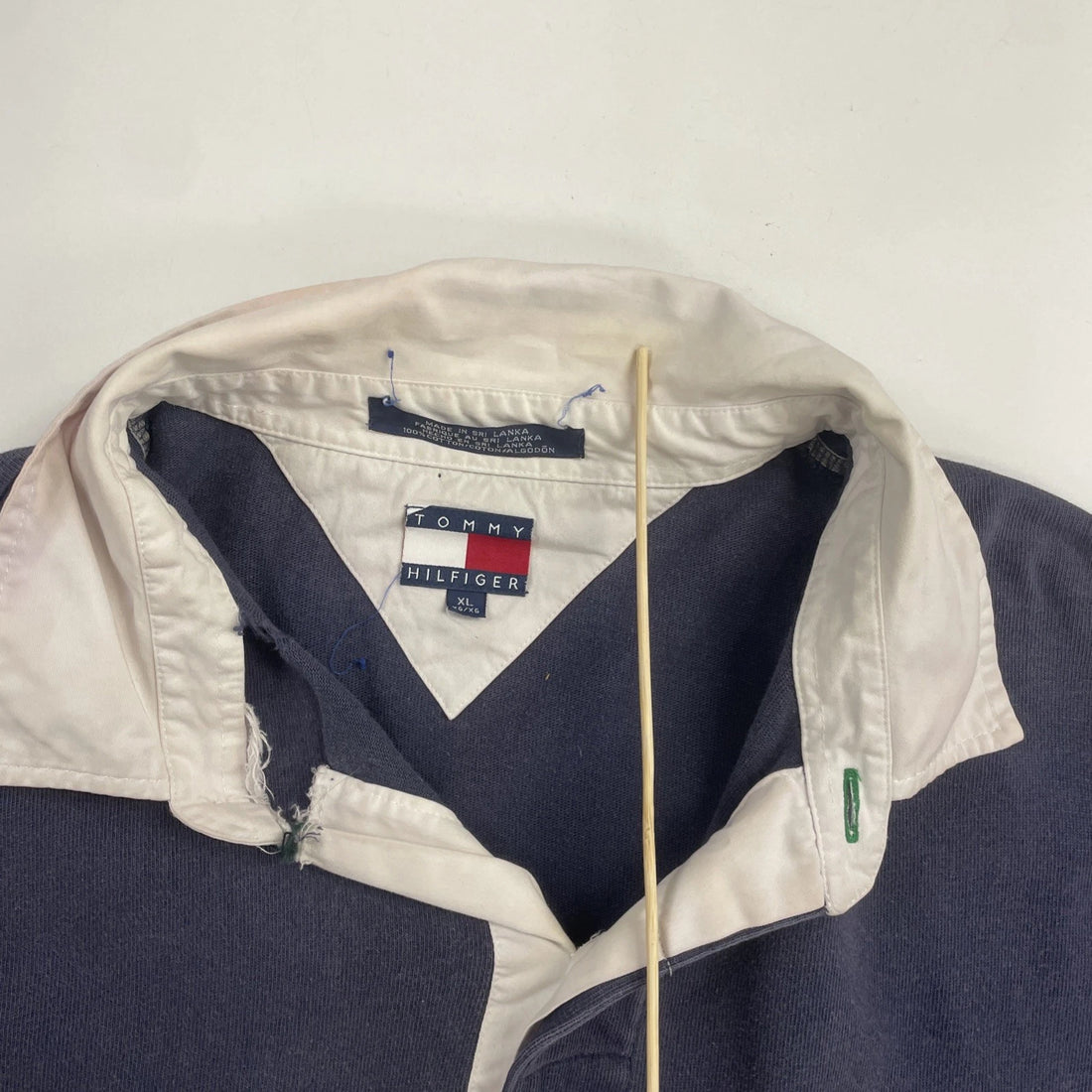 Vintage Tommy Hilfiger Rugby Shirt Size XL Blue