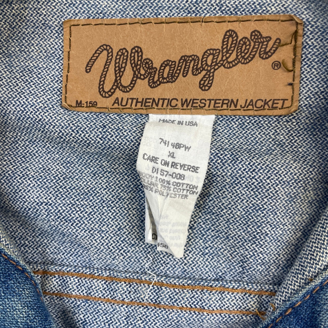 Vintage Wrangler Western Denim Trucker Jacket Size XL