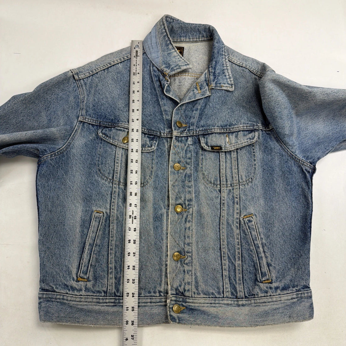 Vintage Lee Denim Trucker Jacket Size Large PATD-153438