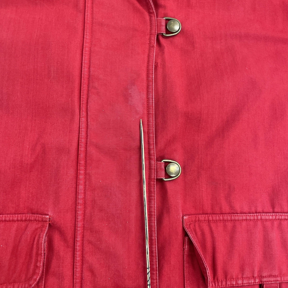 Vintage Eddie Bauer Barn Coat Chore Parka Work Jacket Large Red Insulated