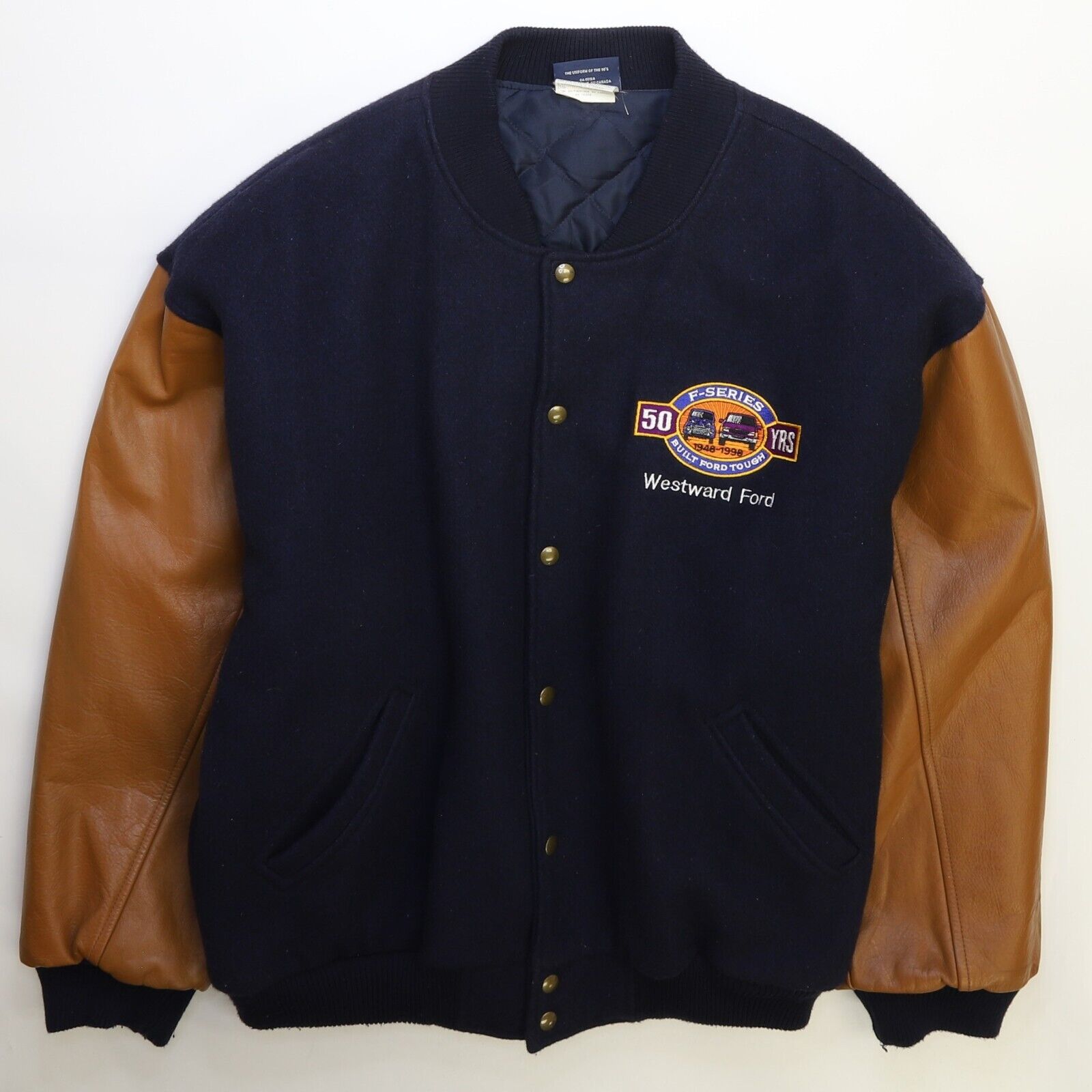 Vintage Ford F-Series 50 Years Leather Wool Varsity Jacket