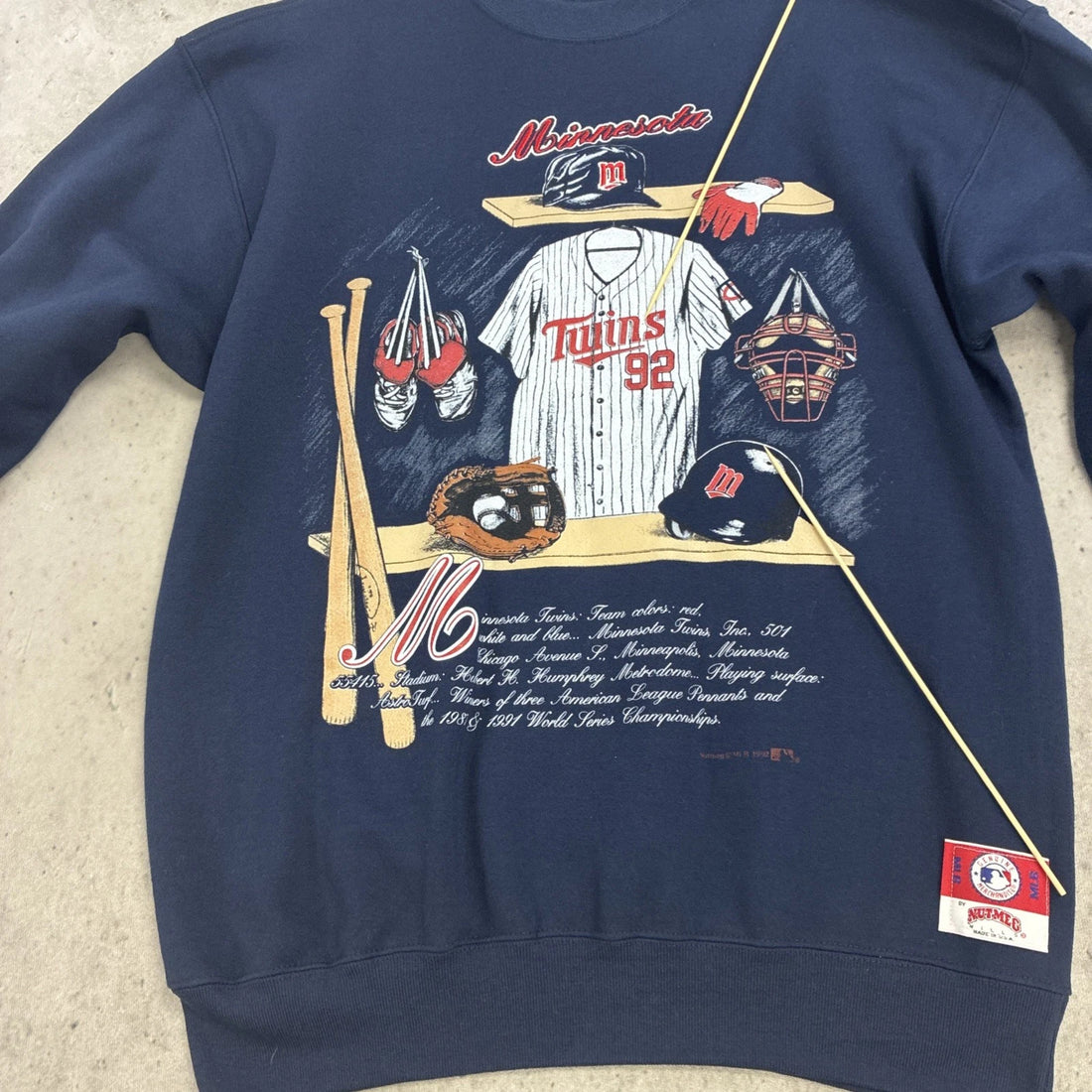 Vintage Minnesota Twins Nutmeg Crewneck Sweatshirt Size XL MLB