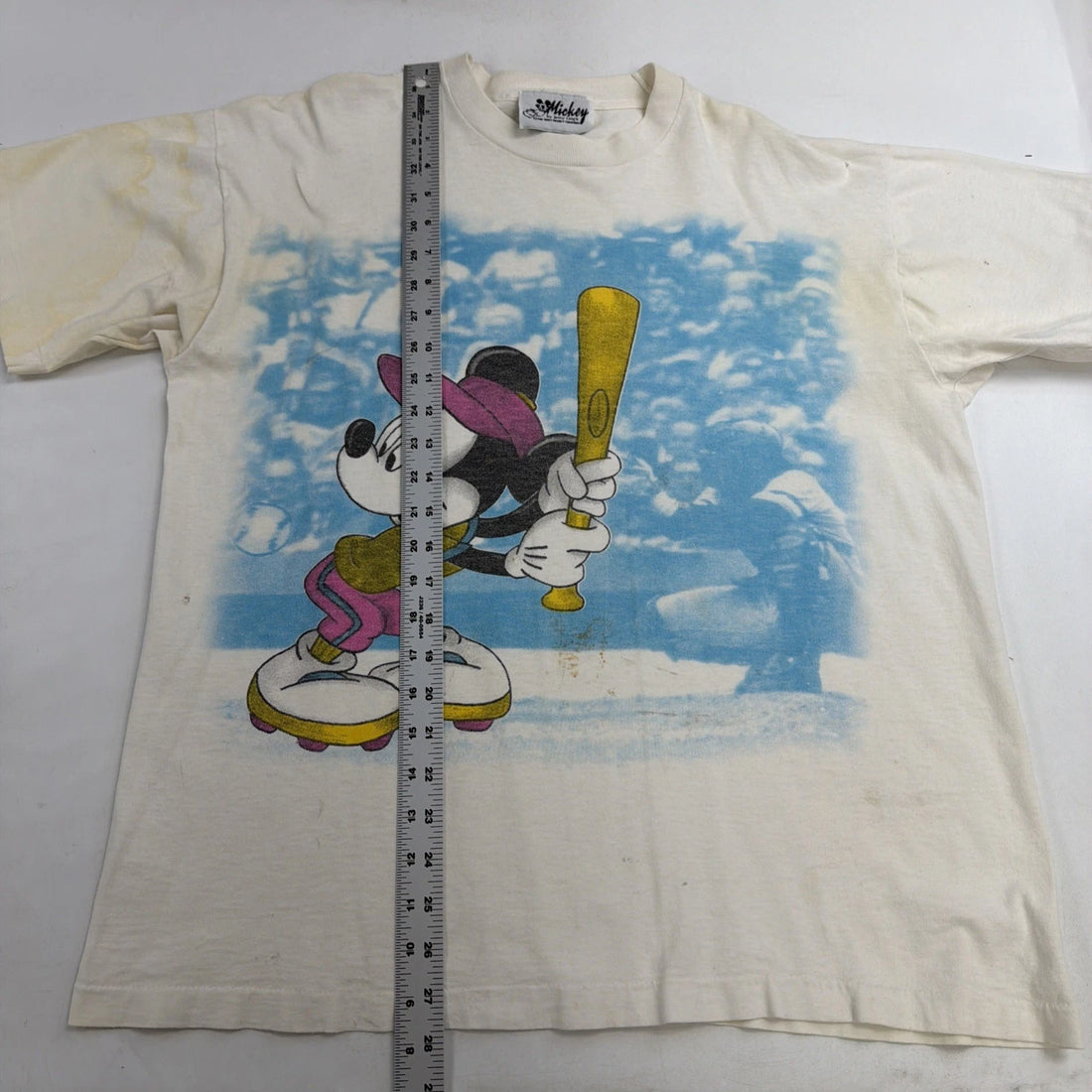 Vintage Mickey Mouse Baseball Disney T-Shirt Size Large 90s