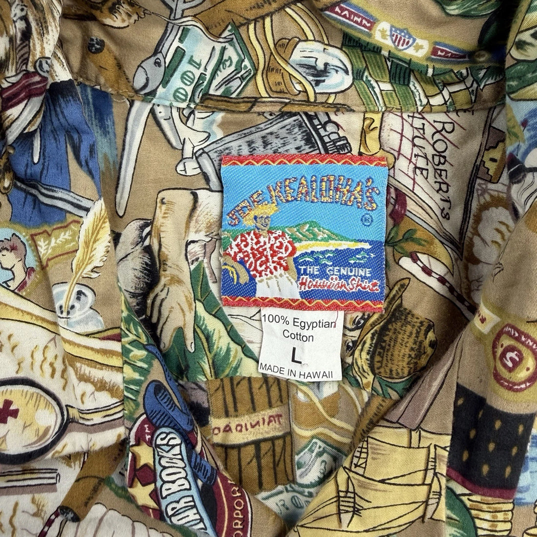 Joe Kealoha Hawaiian Short Sleeve Button Up Shirt Size Large