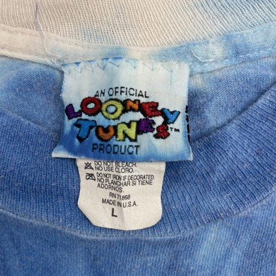 Vintage Tweety Bird Sylvester Cat Tie Dye T-Shirt Size Large 90s