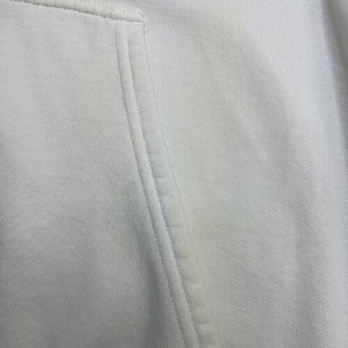 Vintage Nike Middle Swoosh Sweatshirt Hoodie Size Large White Embroidered