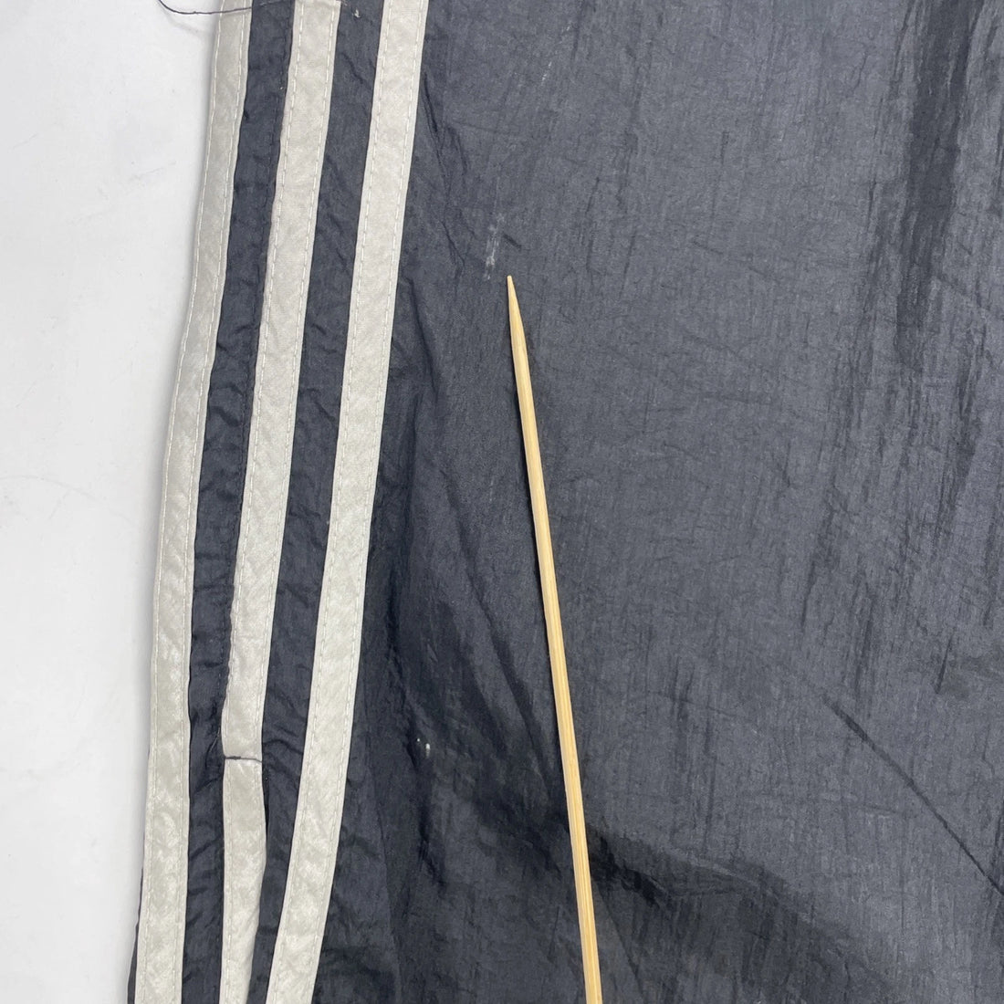 Vintage Adidas Nylon Track Pants Size Large Black Striped