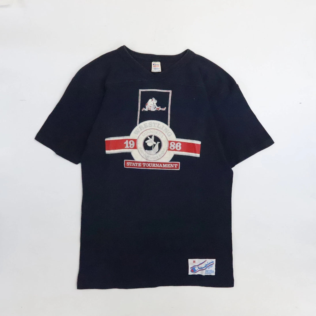 Vintage Minnesota Wrestling State Tournament Champion T-Shirt Size Medium 80s