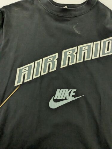 Vintage Nike Air Raid T-Shirt Size Small Black 80s 90s