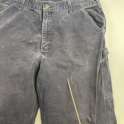 Vintage Carhartt Canvas Carpenter Work Pants Size 38 X 34 Blue