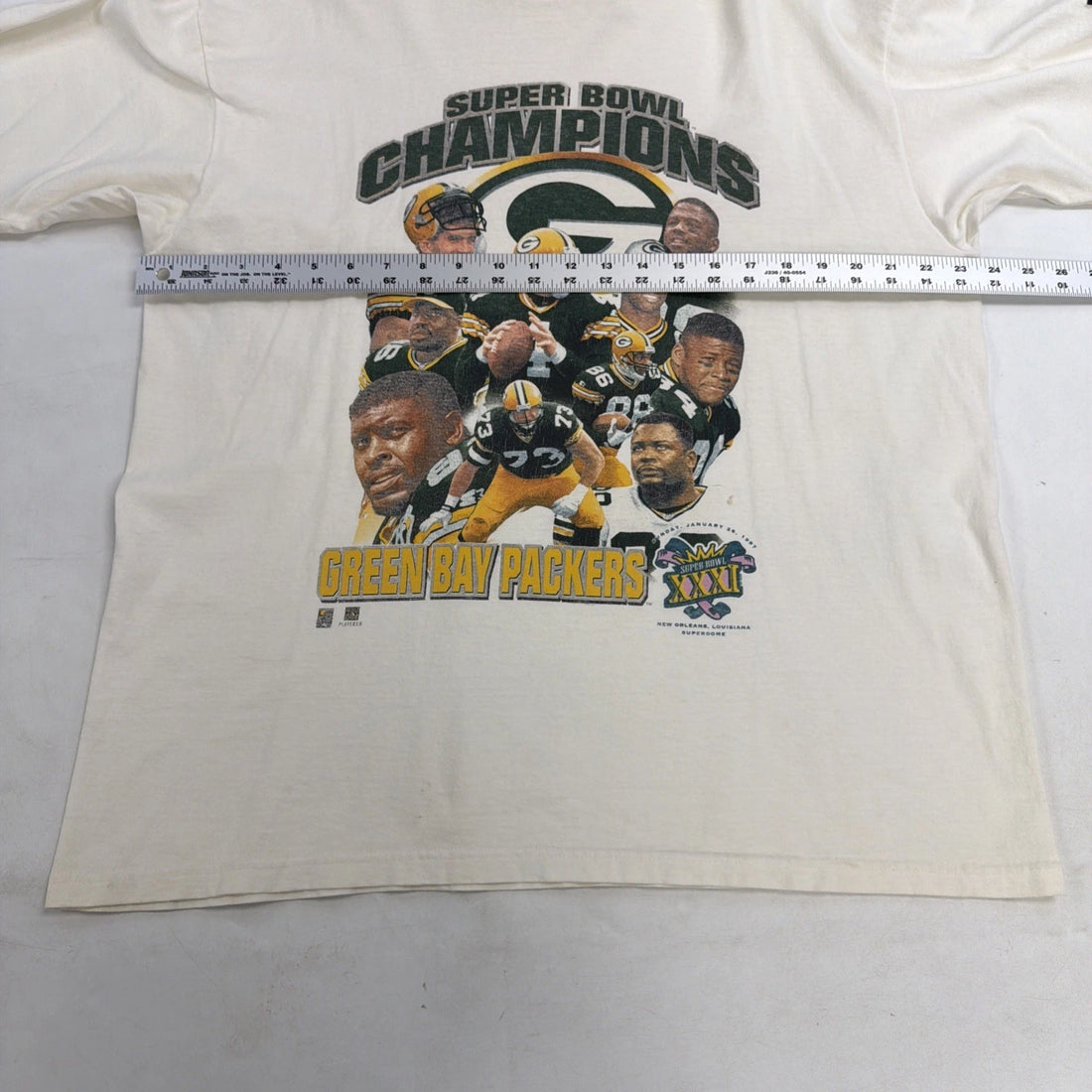 Vintage Green Bay Packers Super Bowl XXXI Champs Starter T-Shirt Large 90s NFL