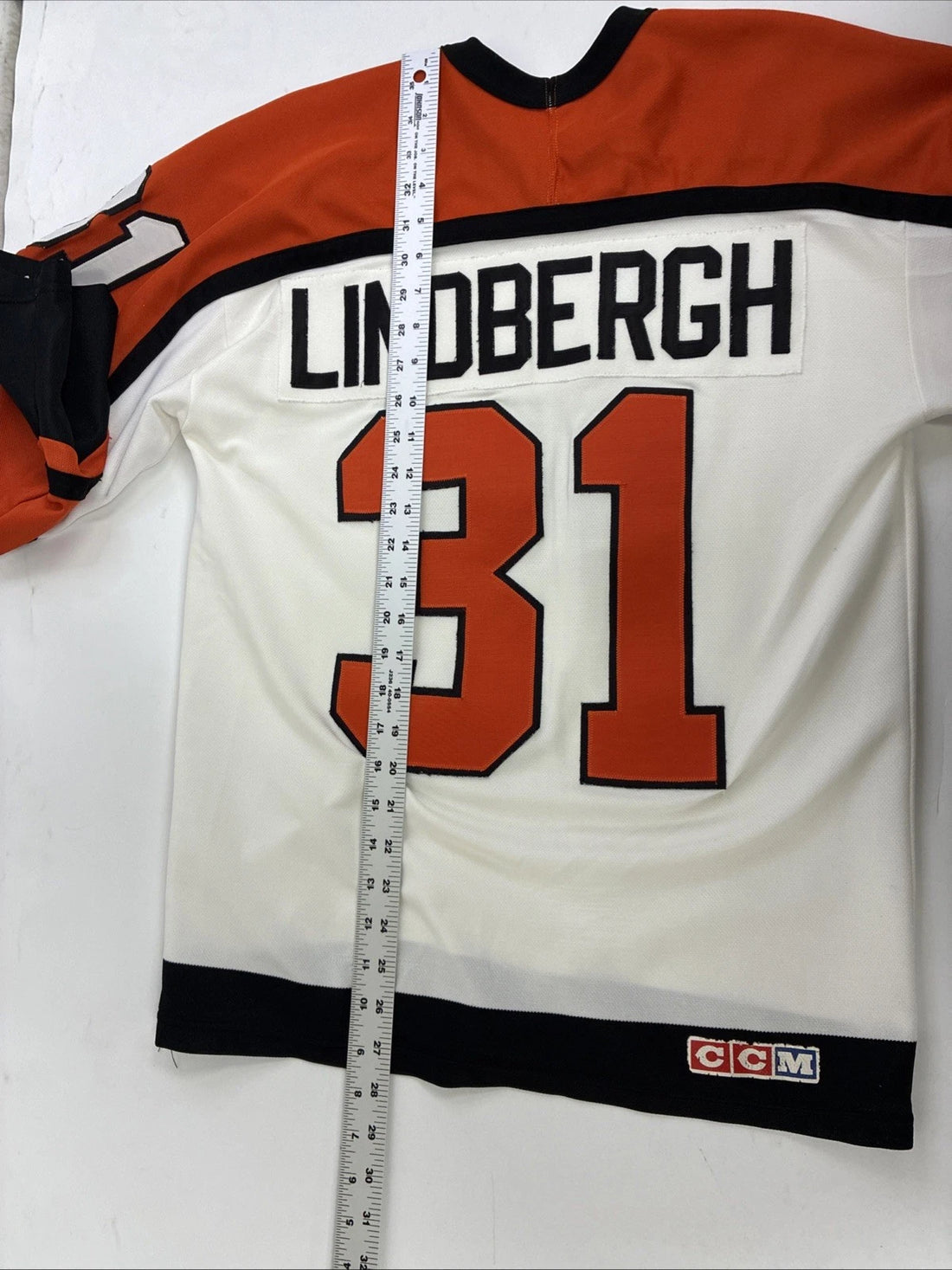Vintage Philadelphia Flyers Pelle Lindbergh CCM Jersey Size Small NHL