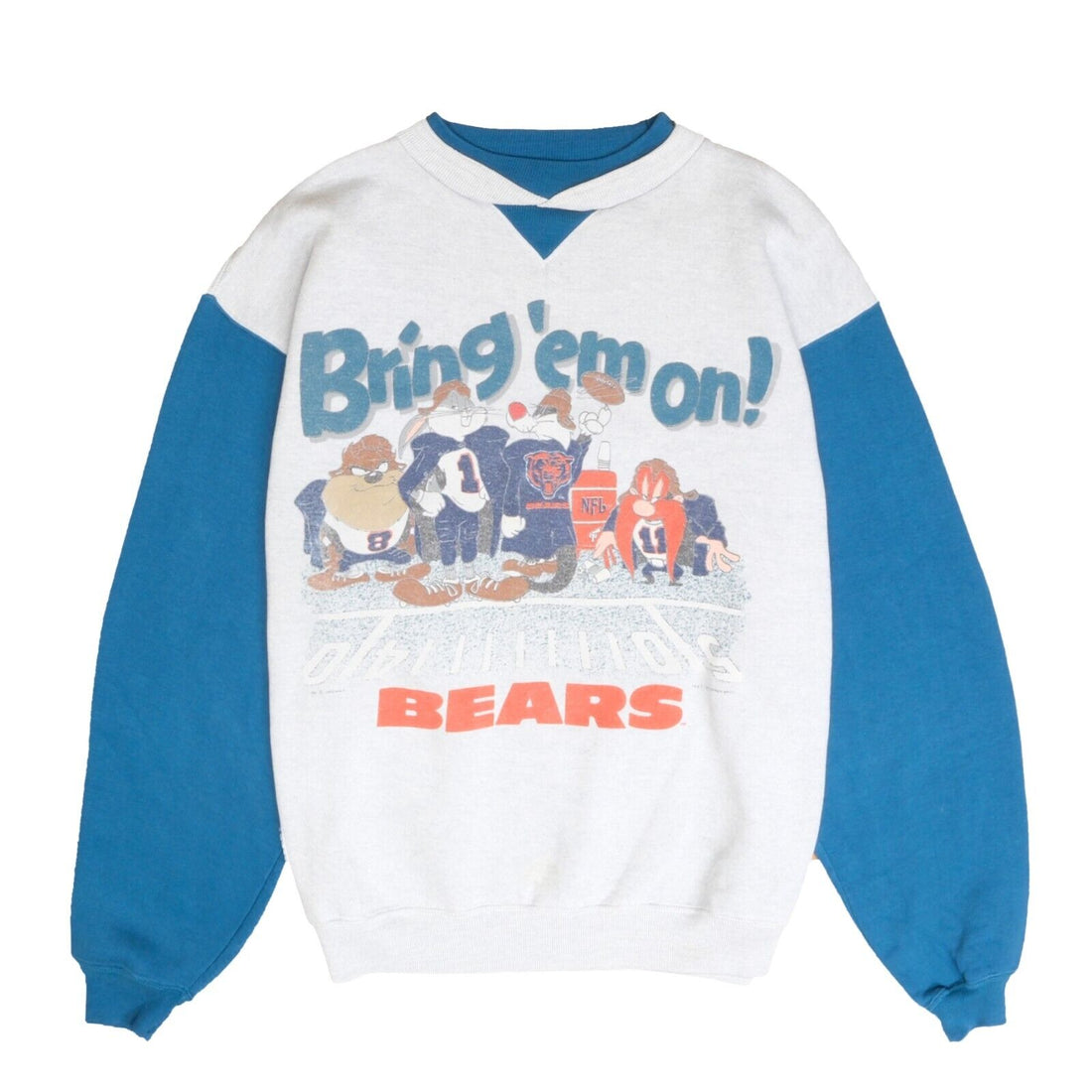 Vintage 90s Logo NFL Chicago Bears Crewneck Sweatshirt New