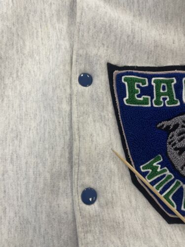 Vintage Eagan Wildcats Varsity Cardigan Sweatshirt Large