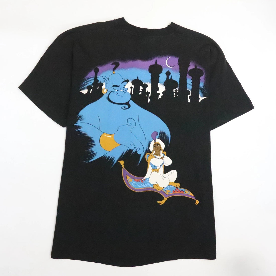 Vintage Aladdin Genie Disney T-Shirt Size XL Double Sided 90s