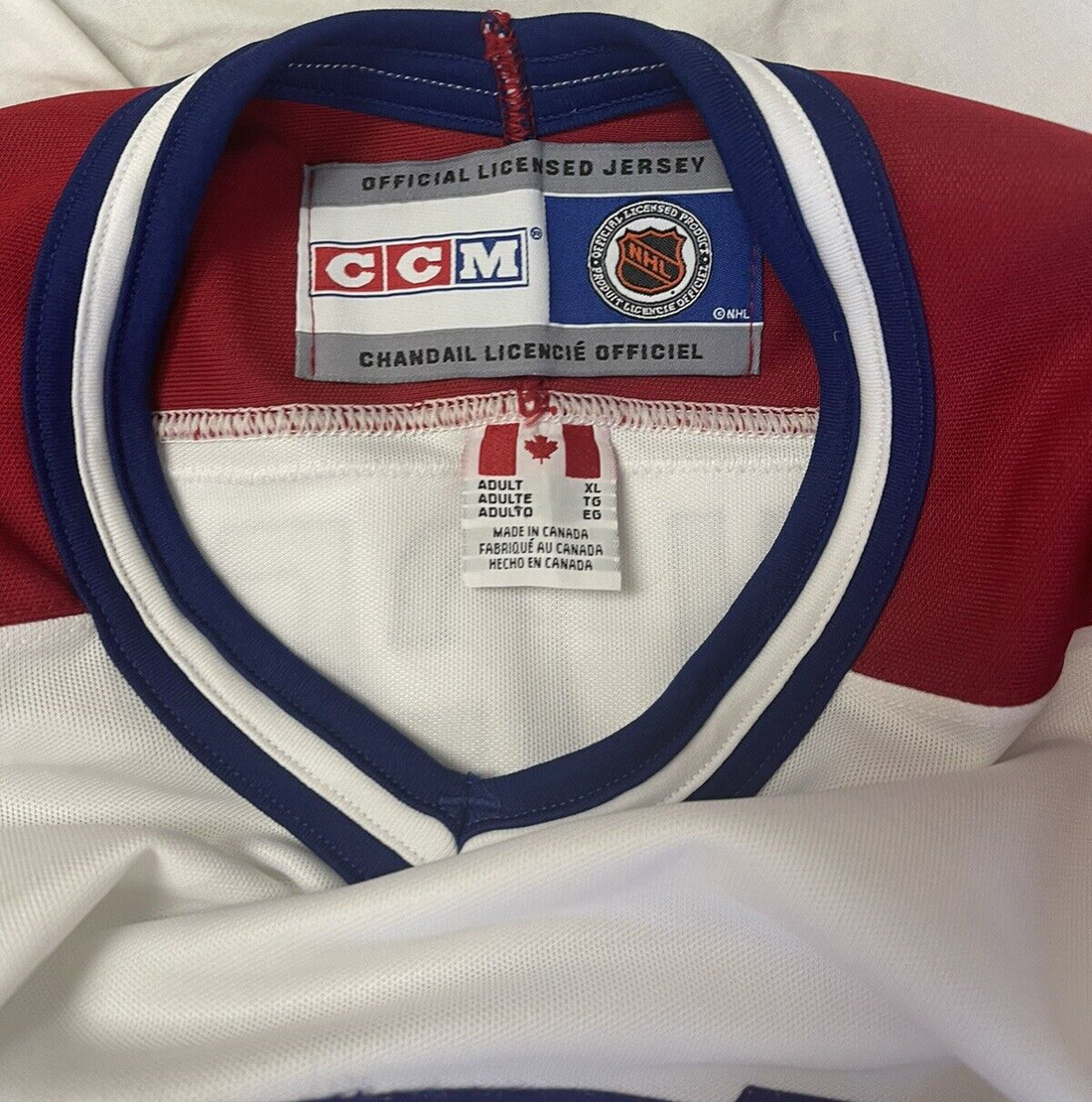 Vtg Montreal Canadians Habs Jersey Size Medium NHL Hockey CCM