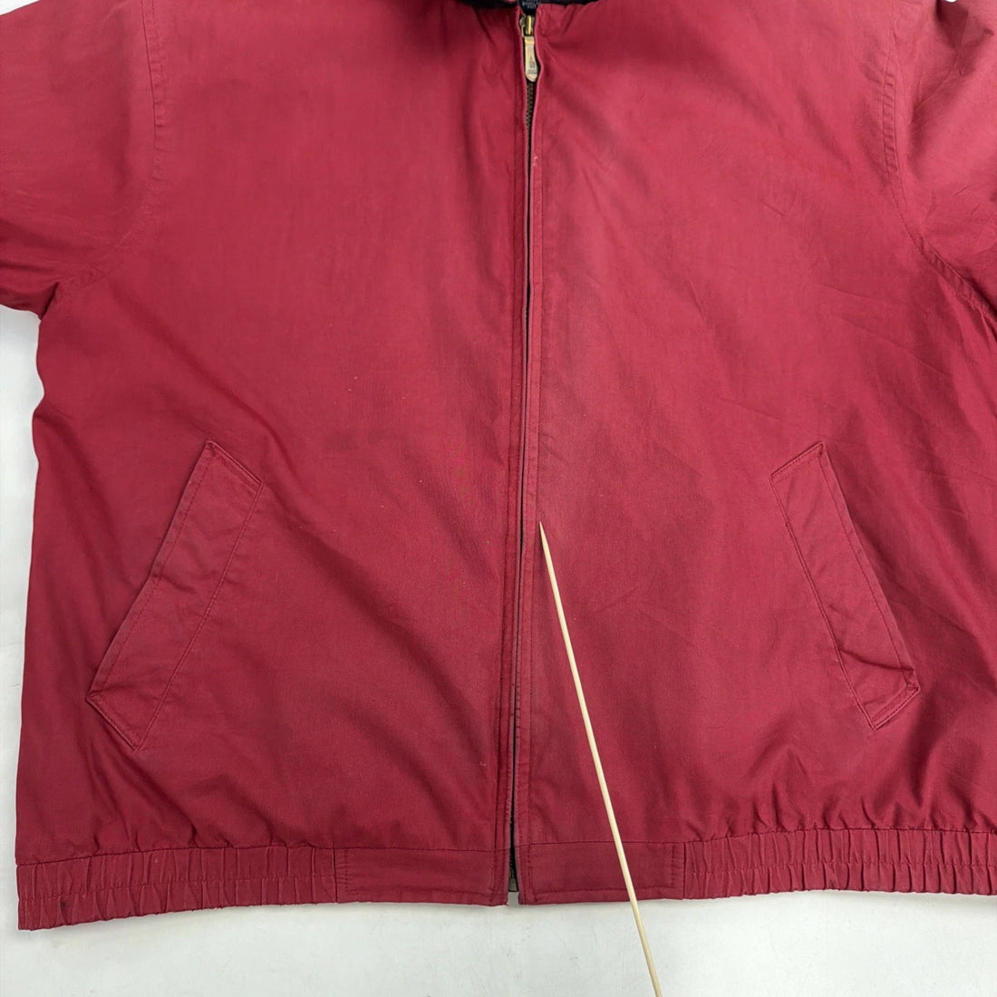 Vintage London Fog Harrington Bomber Jacket Size Large Red Plaid Lined