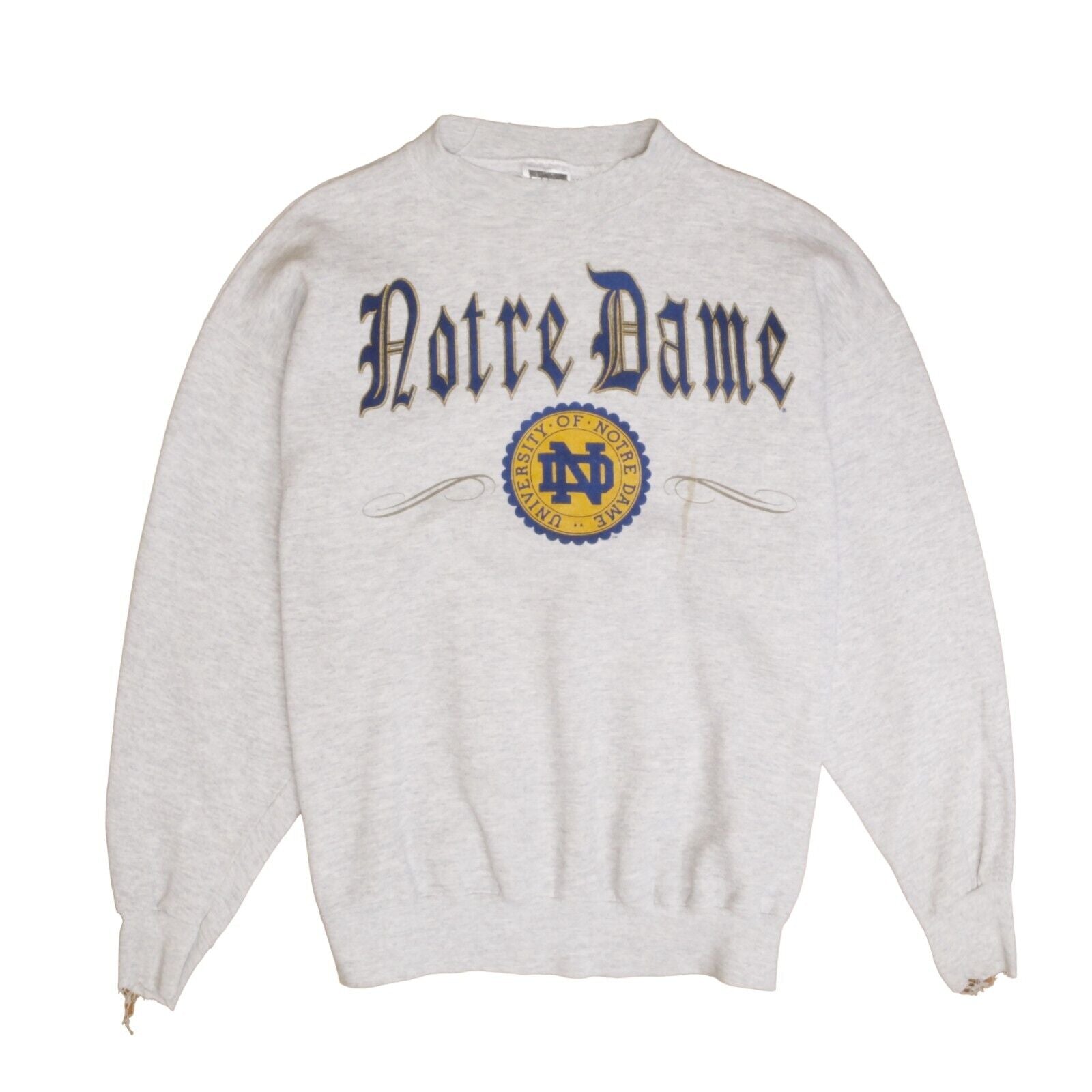 Yellow notre hot sale dame sweatshirt