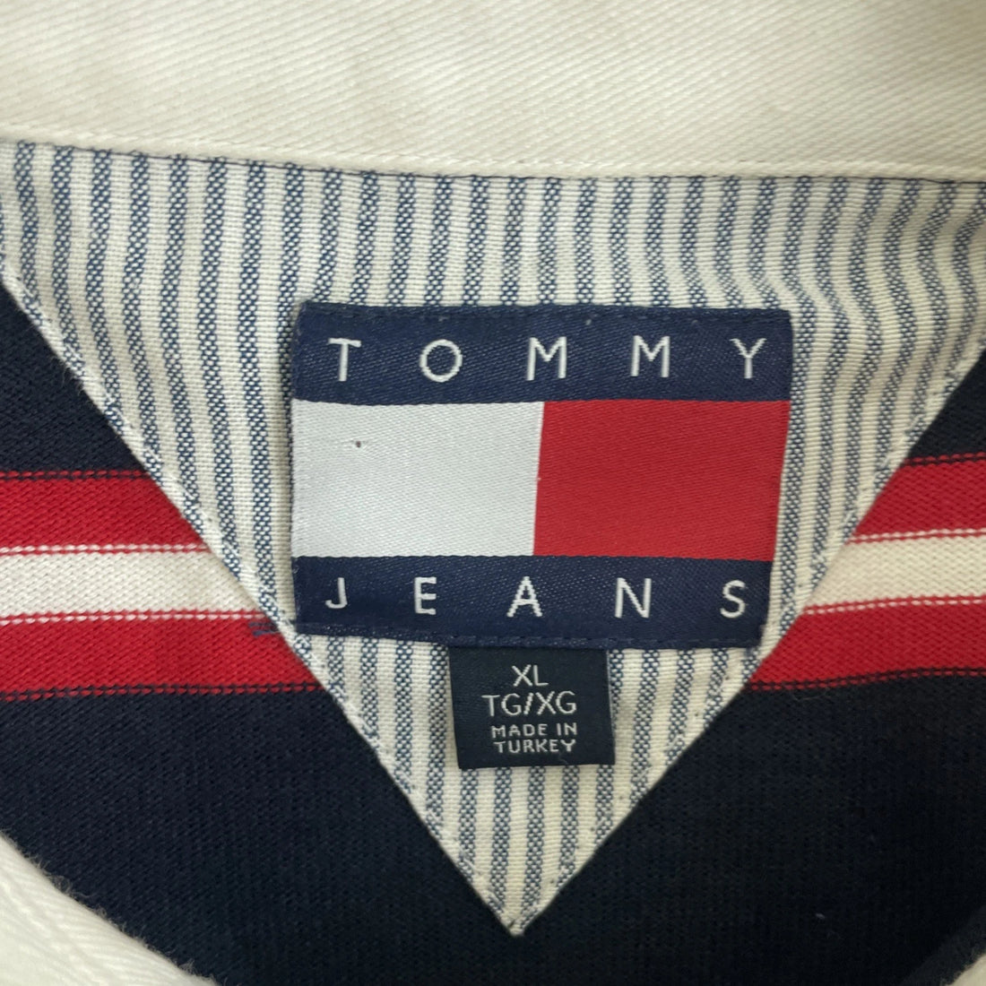 Tommy Hilfiger Crest Rugby Shirt Size XL Striped