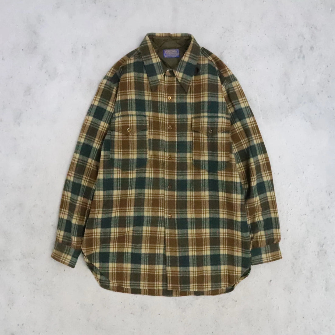 Vintage Pendleton Wool Field Button Up Shirt Size 17